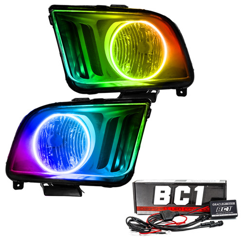 Oracle Lighting 2005-2009 Ford Mustang Pre-Assembled LED Halo Headlights | FQCV 7048-335