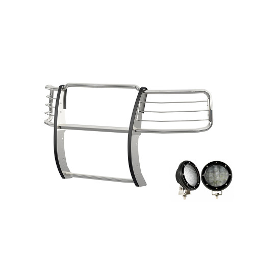 Black Horse Off Road Grille Guard Kit | GDRD 17GT27MSS-PLFB