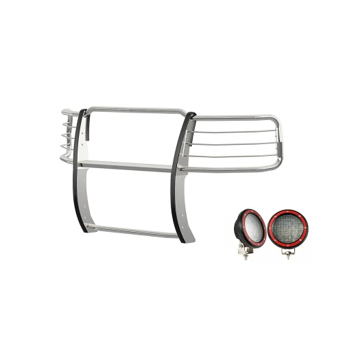 Black Horse Off Road Grille Guard Kit | GDRD 17GT27MSS-PLFR