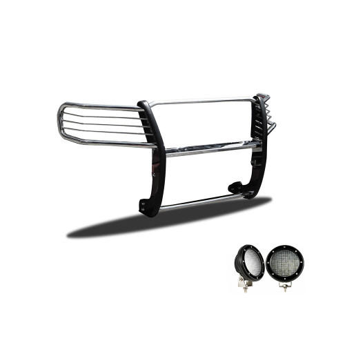 Black Horse Off Road Grille Guard Kit | GDRD 17H151402MSS-PLFB