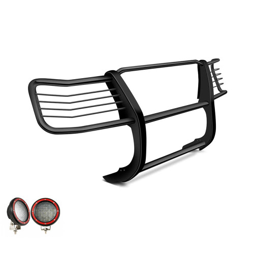 Black Horse Off Road Grille Guard Kit | GDRD 17NR28MA-PLFR