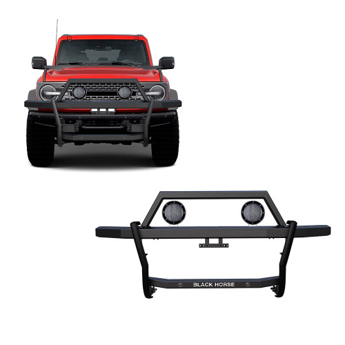 Black Horse Off Road Rambler Grille Guard Kit | GDRD RAGF20-PLFB