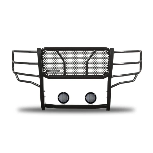 Black Horse Off Road Rugged Heavy Duty Grille Guard Kit | GDRD RU-CHSI11-B-PLFB