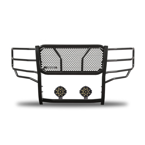 Black Horse Off Road Rugged Heavy Duty Grille Guard Kit | GDRD RU-CHSI15-B-PLB