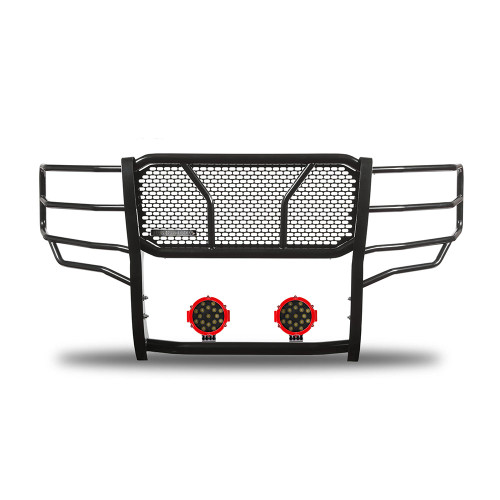 Black Horse Off Road Rugged Heavy Duty Grille Guard Kit | GDRD RU-CHSI15-B-PLR