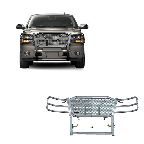 Black Horse Off Road Rugged Heavy Duty Grille Guard | GDRD RU-CHTA07-B
