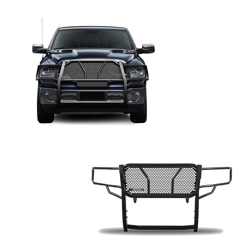 Black Horse Off Road Rugged Heavy Duty Grille Guard | GDRD RU-DORA09-B