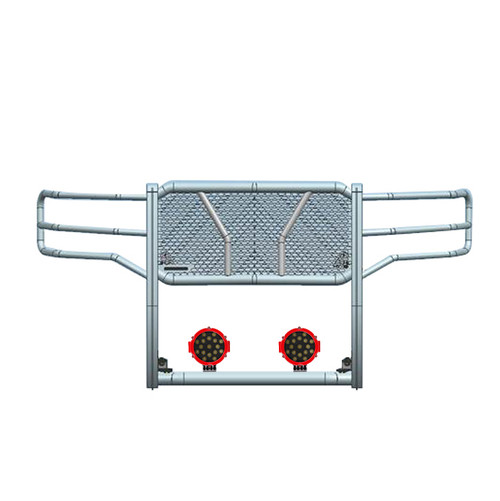 Black Horse Off Road Rugged Heavy Duty Grille Guard Kit | GDRD RU-GMSI15-B-PLR