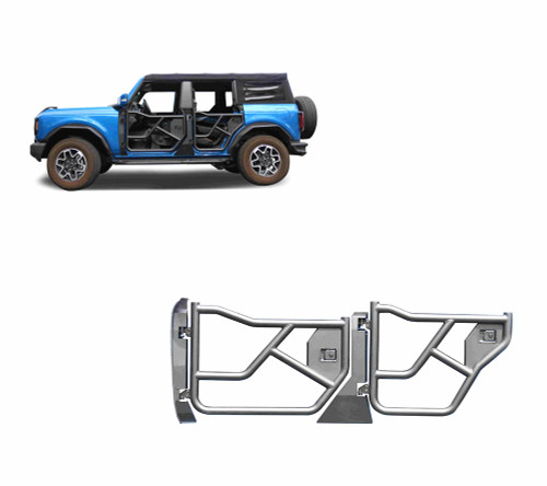 Black Horse Off Road Tubular Front & Rear Doors | GDRD TFRDFB21