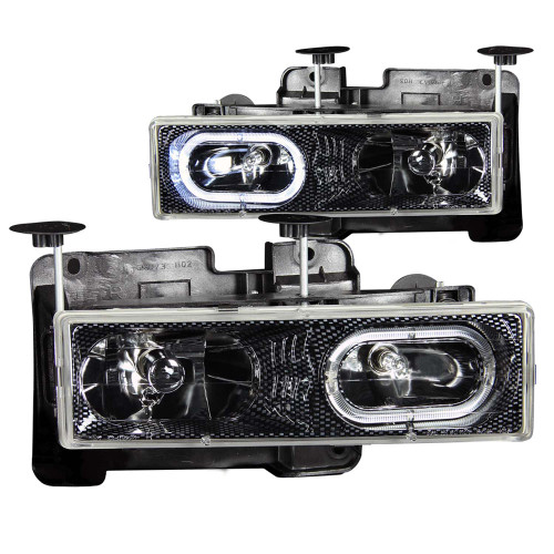 ANZO USA Crystal Headlight Set w/Halo | ZUKT 111005