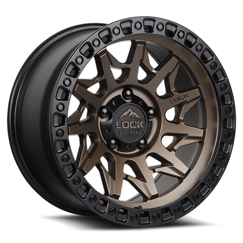 Lock Offroad Lunatic Wheel 18x9 6x139.7 Matte Bronze w/ Matte Black Ring 1mm|LUNATIC-8969MRMBR1