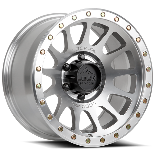 Lock Offroad Yosemite Wheel 20x9 6x139.7 Machined w/ Clear Coat 18mm|YOSEMITE-2969MC