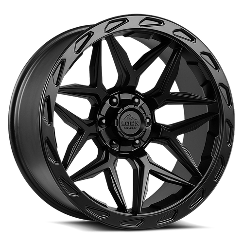 Lock Offroad Matrix Wheel 20x10 8x165.1 & 8x170 Matte Black w/ Matte Black Ring -18mm|MATRIX-2182MB