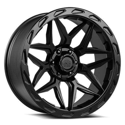 Lock Offroad Matrix Wheel 20x10 8x180 Matte Black w/ Matte Black Ring -18mm|MATRIX-2188MB