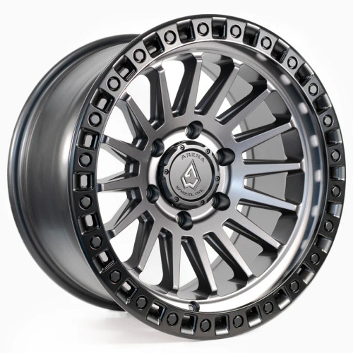 Arena A101 Mesa Wheel 20x9 6x139.7 Satin Gunmetal w/ Satin Black Lip 0mm - FREE LUG NUTS INCLUDED!