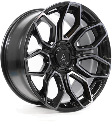 Arena A116 Cobra Wheel 22x10 5x127 Brushed Gloss Black w/ Dark Tint -18mm | A116220075N01810