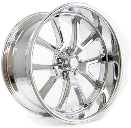 Resto R101 Laguna Wheel 18x9.5 5x114.3 Chrome w/ Milled Windows 1mm | R1011895655214