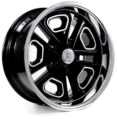 Resto R102 Del Ray Wheel 17x8 5x120.65 Gloss Black Milled w/ Diamond Cut Lip 1mm | R1021780614513