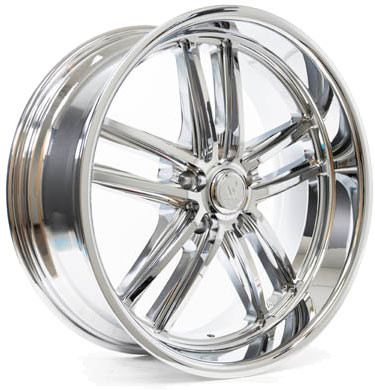 Resto R103 Maverick Wheel 20x9.5 5x127 Chrome w/ Milled Windows 1mm | R1032095735214