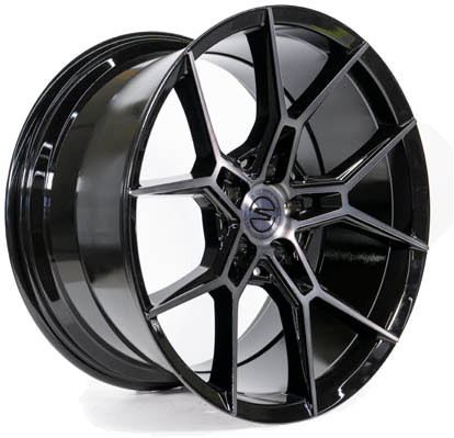 Select S102 Alpine Wheel 20x9 5x120 Brushed Gloss Black w/ Dark Tint 38mm | S102209021P3810