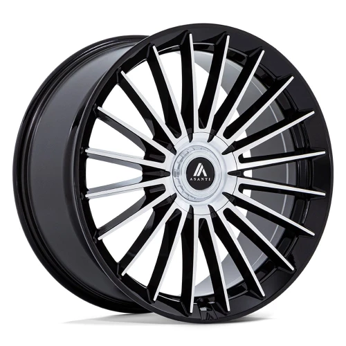Asanti Ab048 Viceroy Wheels Rims 22x9 5x108 5x114.3 Gloss Black W/ Machined Face 38mm | AB048BD22900138