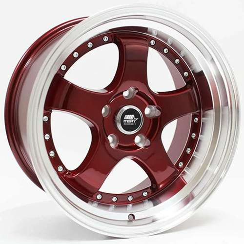Mst Mt07 Wheels Rims 18x8.5 5x114.3 Red W/ Machined Lip 20mm | 07-88565-20-RED