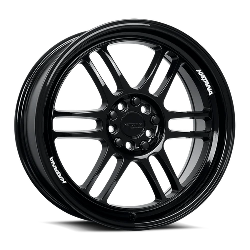 Katana Kr02 Wheel 17x7.5 5x108 & 5x114.3 Gloss Black 40mm|KR02-177508GB