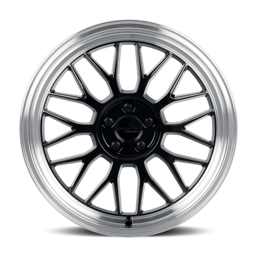 Katana Kr06 Wheel 18x8 5x112 Gloss Black Machined Lip 40mm ^