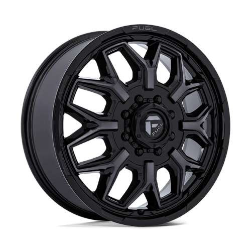 Fuel Dually D875 Flux  Wheels Rims 22x8.25 8x170 Gloss Black Brush-Fc Gray Tint 104mm