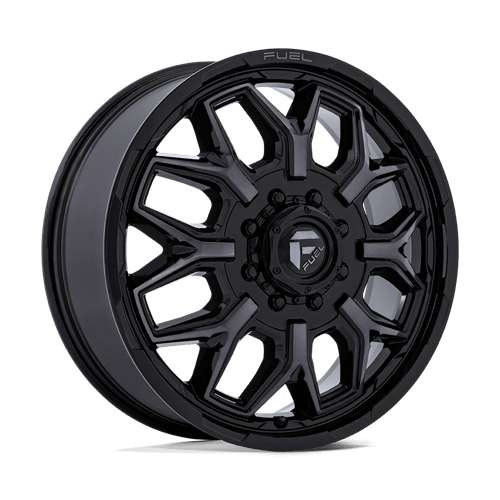 Fuel Dually D875 Flux  Wheels Rims 22x8.25 8x165.1 Gloss Black Brush-Fc Gray Tint 104mm