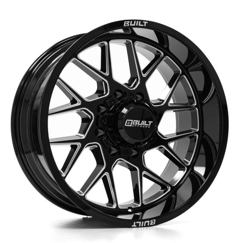 Built Off-Road Bto-3 Wheels Rims 20x10 8x165.1 Gloss Black Milled -19mm | 20108165-19BT03BM