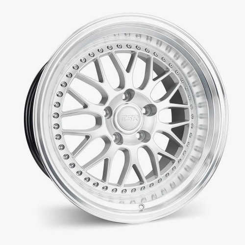 Esr Sr01 Wheels Rims 19x8.5 5x120 Hyper Silver W/ Machined Lip 30mm | 98551430 SR01HS-ML 5X120