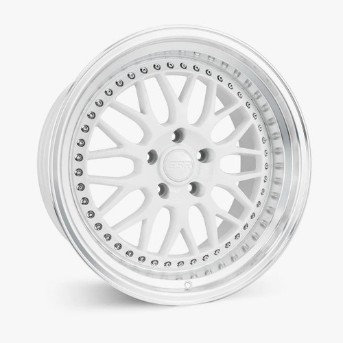 Esr Sr01 Wheels Rims 19x8.5 5x120.65 Gloss White W/ Machined Lip 30mm | 98551430 SR01WHT-ML 5X120.6