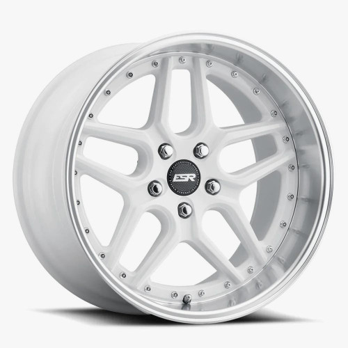 Esr Cs15 Wheels Rims 19x9.5 5x120.65 Gloss White W/ Machined Lip 35mm | 99551435 CS15WHT-ML 5X120.6