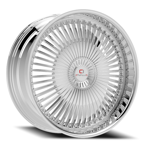 Cavallo Clv-41 Wheel 22x9.5 5x115 & 5x120 Nano Chrome 15mm | CLV-4122955115120+15NC