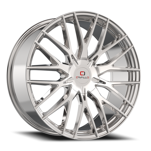 Cavallo Clv-45 Wheel 18x8 5x100 & 5x114.3 Nano Chrome 35mm | CLV-45188051001143+35NC