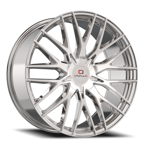 Cavallo Clv-45 Wheel 20x8.5 5x112 & 5x114.3 Nano Chrome 35mm | CLV-45208551121143+35NC