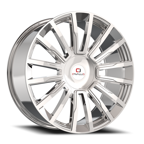 Cavallo Clv-47 Wheel 20x8.5 5x112 & 5x114.3 Nano Chrome 35mm | CLV-47208551121143+35NC