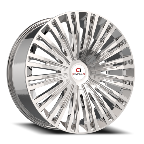 Cavallo Clv-48 Wheel 20x8.5 5x108 & 5x114.3 Nano Chrome 35mm | CLV-48208551081143+35NC