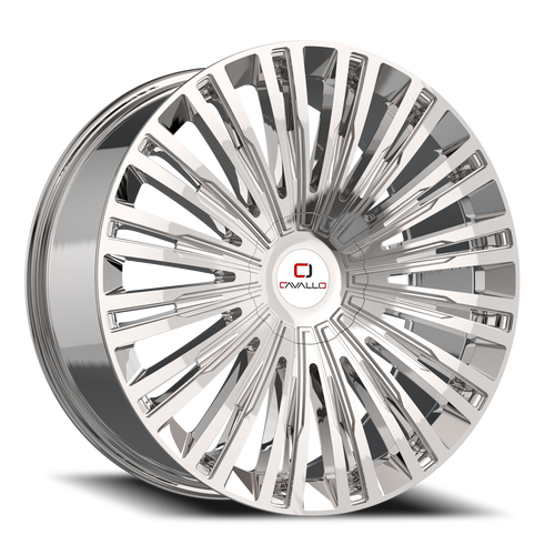 Cavallo Clv-48 Wheel 22x9.5 6x135 & 6x139.7 Nano Chrome 25mm | CLV-48229561351397+25NC