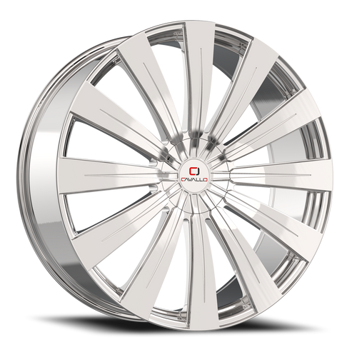 Cavallo Clv-49 Wheel 20x8.5 5x108 & 5x114.3 Nano Chrome 35mm | CLV-49208551081143+35NC