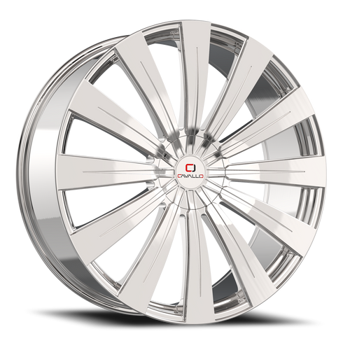 Cavallo Clv-49 Wheel 22x9.5 5x115 & 5x120 Nano Chrome 15mm | CLV-4922955115120+15NC