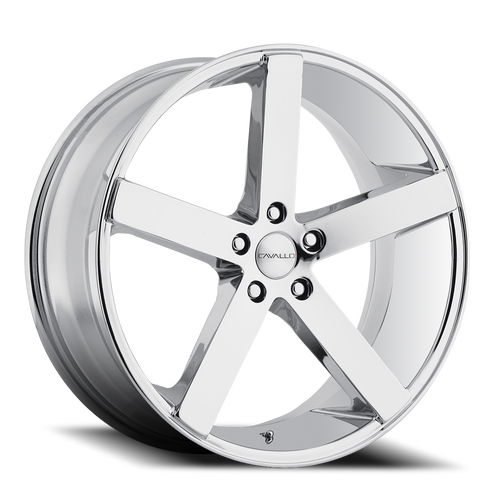 Cavallo Clv-5 Wheel 22x9 5x120 Nano Chrome 18mm | CLV-522905120+18NC