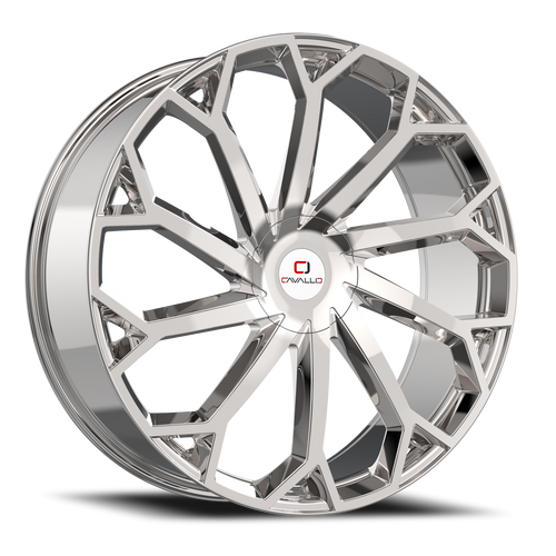 Cavallo Clv-51 Wheel 22x9.5 6x135 & 6x139.7 Nano Chrome 25mm | CLV-51229561351397+25NC