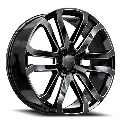 O.E. Revolution D-37 Wheel 26x10 6x139.7 Gloss Black & Milled 31mm - MINIMUM PURCHASE OF 4 WHEELS | D37-26105031GBM