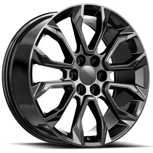 O.E. Revolution G-38 Wheels Rims 26x10 6x139.7 Gloss Black 31mm | G38-26105031GB