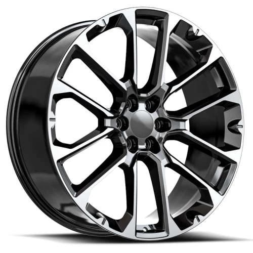 O.E. Revolution G-40 22x9 6x139.7 Black Machined 31mm Wheels