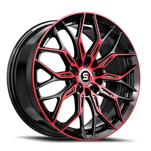 Spec-1 Sp-57 Wheel 17x7.5 5x114.3 & 5x120 Gloss Black & Red Machined 42mm | SP-5717753842BMR