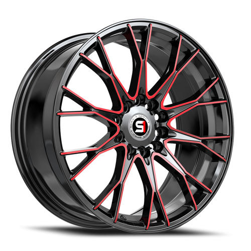 Spec-1 Sp-59 Wheel 17x7.5 5x105 & 5x114.3 Gloss Black & Red Machined 42mm | SP-5917752842BMR