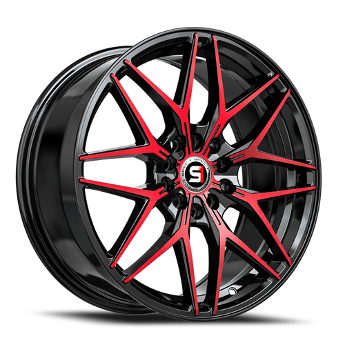 Spec-1 Sp-60 Wheel 17x7.5 5x105 & 5x114.3 Gloss Black & Red Machined 42mm | SP-6017752842BMR